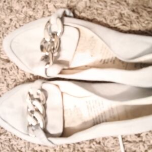 Suede Pink Flats With Metal Accents